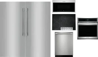 6 Piece Package Includes Refrigerator, Freezer, Cooktop, Wall Oven, Microwave And Dishwasher