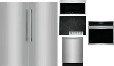 6 Piece Package Includes Refrigerator, Freezer, Cooktop, Wall Oven, Microwave And Dishwasher