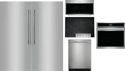6 Piece Package Includes Refrigerator, Freezer, Cooktop, Wall Oven, Microwave And Dishwasher
