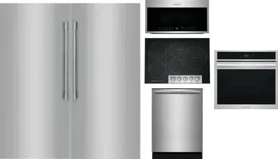 6 Piece Package Includes Refrigerator, Freezer, Cooktop, Wall Oven, Microwave And Dishwasher
