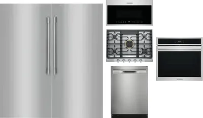 6 Piece Package Includes Refrigerator, Freezer, Cooktop, Wall Oven, Microwave And Dishwasher