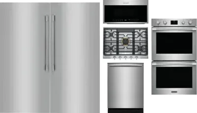 6 Piece Package Includes Refrigerator, Freezer, Cooktop, Wall Oven, Microwave And Dishwasher