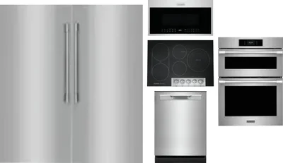 6 Piece Package Includes Refrigerator, Freezer, Cooktop, Wall Oven, Microwave And Dishwasher
