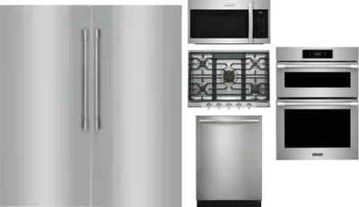 6 Piece Package Includes Refrigerator, Freezer, Cooktop, Wall Oven, Microwave And Dishwasher