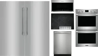 6 Piece Package Includes Refrigerator, Freezer, Cooktop, Wall Oven, Microwave And Dishwasher