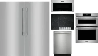 6 Piece Package Includes Refrigerator, Freezer, Cooktop, Wall Oven, Microwave And Dishwasher