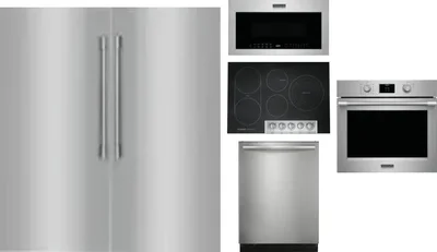 6 Piece Package Includes Refrigerator, Freezer, Cooktop, Wall Oven, Microwave And Dishwasher