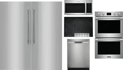 6 Piece Package Includes Refrigerator, Freezer, Cooktop, Wall Oven, Microwave And Dishwasher