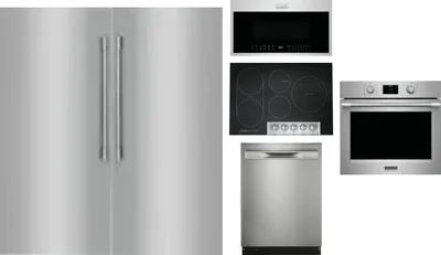 6 Piece Package Includes Refrigerator, Freezer, Cooktop, Wall Oven, Microwave And Dishwasher
