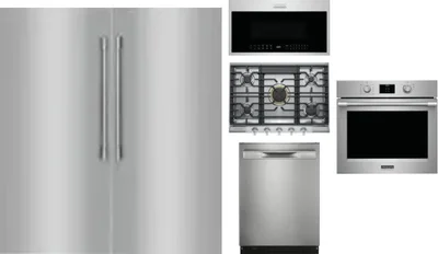 6 Piece Package Includes Refrigerator, Freezer, Cooktop, Wall Oven, Microwave And Dishwasher
