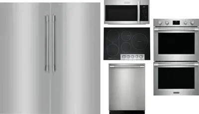 6 Piece Package Includes Refrigerator, Freezer, Cooktop, Wall Oven, Microwave And Dishwasher