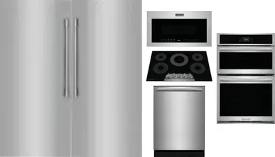 6 Piece Package Includes Refrigerator, Freezer, Cooktop, Wall Oven, Microwave And Dishwasher
