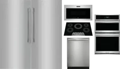 6 Piece Package Includes Refrigerator, Freezer, Cooktop, Wall Oven, Microwave And Dishwasher