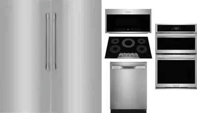 6 Piece Package Includes Refrigerator, Freezer, Cooktop, Wall Oven, Microwave And Dishwasher