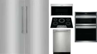 6 Piece Package Includes Refrigerator, Freezer, Cooktop, Wall Oven, Microwave And Dishwasher