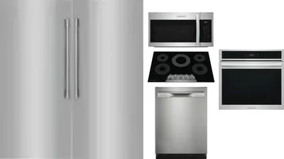 6 Piece Package Includes Refrigerator, Freezer, Cooktop, Wall Oven, Microwave And Dishwasher