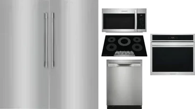 6 Piece Package Includes Refrigerator, Freezer, Cooktop, Wall Oven, Microwave And Dishwasher