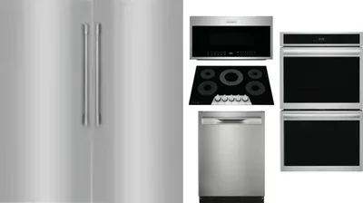 6 Piece Package Includes Refrigerator, Freezer, Cooktop, Wall Oven, Microwave And Dishwasher