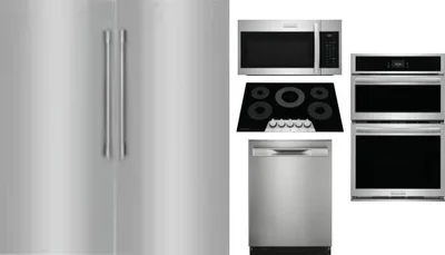 6 Piece Package Includes Refrigerator, Freezer, Cooktop, Wall Oven, Microwave And Dishwasher
