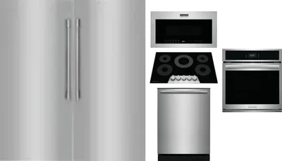 6 Piece Package Includes Refrigerator, Freezer, Cooktop, Wall Oven, Microwave And Dishwasher