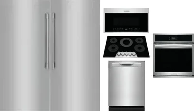 6 Piece Package Includes Refrigerator, Freezer, Cooktop, Wall Oven, Microwave And Dishwasher