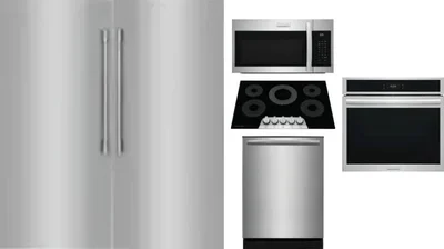 6 Piece Package Includes Refrigerator, Freezer, Cooktop, Wall Oven, Microwave And Dishwasher