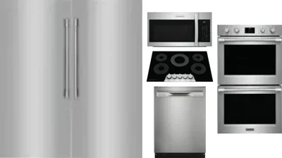 6 Piece Package Includes Refrigerator, Freezer, Cooktop, Wall Oven, Microwave And Dishwasher
