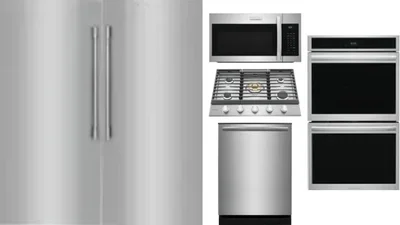 6 Piece Package Includes Refrigerator, Freezer, Cooktop, Wall Oven, Microwave And Dishwasher