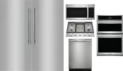 6 Piece Package Includes Refrigerator, Freezer, Cooktop, Wall Oven, Microwave And Dishwasher