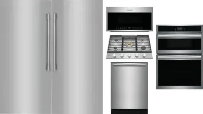 6 Piece Package Includes Refrigerator, Freezer, Cooktop, Wall Oven, Microwave And Dishwasher