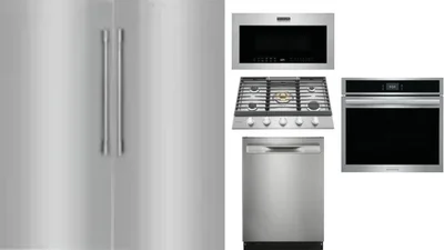 6 Piece Package Includes Refrigerator, Freezer, Cooktop, Wall Oven, Microwave And Dishwasher