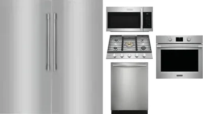 6 Piece Package Includes Refrigerator, Freezer, Cooktop, Wall Oven, Microwave And Dishwasher