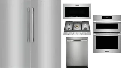 6 Piece Package Includes Refrigerator, Freezer, Cooktop, Wall Oven, Microwave And Dishwasher