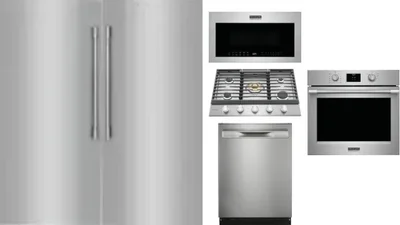 6 Piece Package Includes Refrigerator, Freezer, Cooktop, Wall Oven, Microwave And Dishwasher
