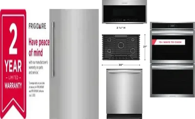 6 Piece Package Includes Refrigerator, Freezer, Cooktop, Wall Oven, Microwave And Dishwasher