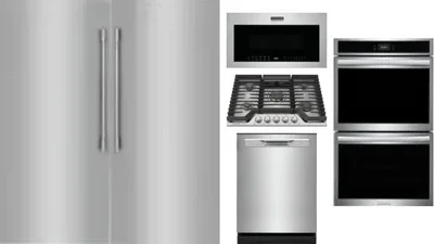 6 Piece Package Includes Refrigerator, Freezer, Cooktop, Wall Oven, Microwave And Dishwasher