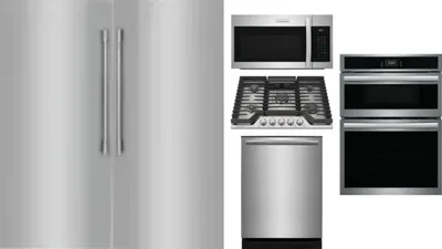 6 Piece Package Includes Refrigerator, Freezer, Cooktop, Wall Oven, Microwave And Dishwasher