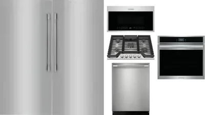 6 Piece Package Includes Refrigerator, Freezer, Cooktop, Wall Oven, Microwave And Dishwasher