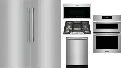 6 Piece Package Includes Refrigerator, Freezer, Cooktop, Wall Oven, Microwave And Dishwasher