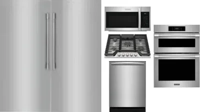 6 Piece Package Includes Refrigerator, Freezer, Cooktop, Wall Oven, Microwave And Dishwasher