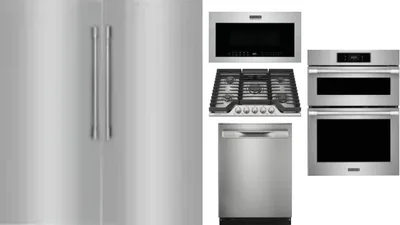 6 Piece Package Includes Refrigerator, Freezer, Cooktop, Wall Oven, Microwave And Dishwasher