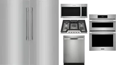 6 Piece Package Includes Refrigerator, Freezer, Cooktop, Wall Oven, Microwave And Dishwasher