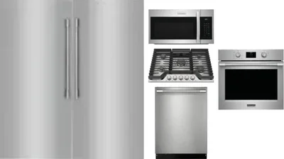 6 Piece Package Includes Refrigerator, Freezer, Cooktop, Wall Oven, Microwave And Dishwasher
