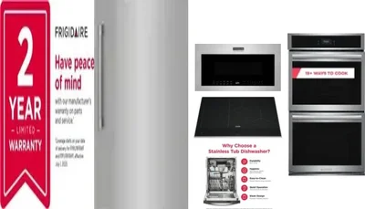 6 Piece Package Includes Refrigerator, Freezer, Cooktop, Wall Oven, Microwave And Dishwasher