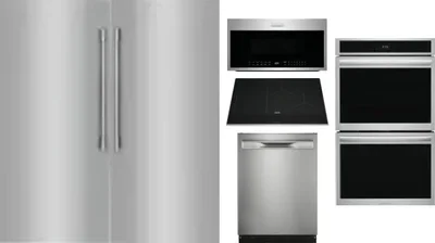 6 Piece Package Includes Refrigerator, Freezer, Cooktop, Wall Oven, Microwave And Dishwasher