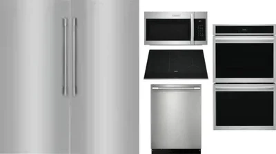 6 Piece Package Includes Refrigerator, Freezer, Cooktop, Wall Oven, Microwave And Dishwasher