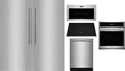 6 Piece Package Includes Refrigerator, Freezer, Cooktop, Wall Oven, Microwave And Dishwasher