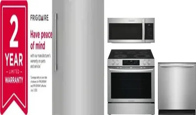 5 Piece Package Includes Refrigerator, Freezer, Range, Microwave And Dishwasher