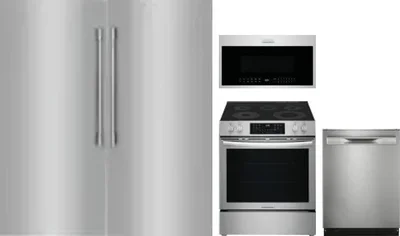 5 Piece Package Includes Refrigerator, Freezer, Range, Microwave And Dishwasher