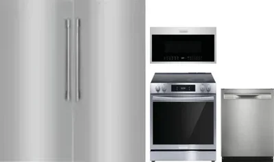 5 Piece Package Includes Refrigerator, Freezer, Range, Microwave And Dishwasher